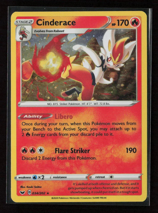 Cinderace - (Non-Holo) Rare Deck Exclusives 034/202 NM - Kang's Collectibles