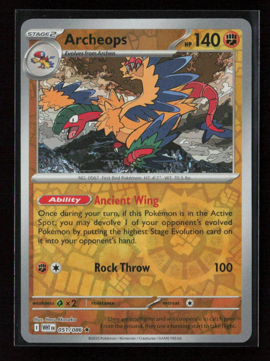 Archeops Rare SV: White Flare 051/086 NM - Kang's Collectibles