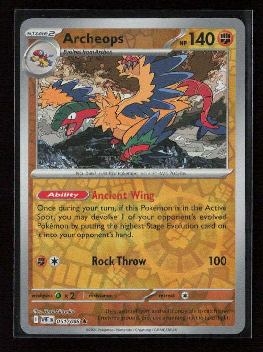 Archeops Rare SV: White Flare 051/086 NM - Kang's Collectibles