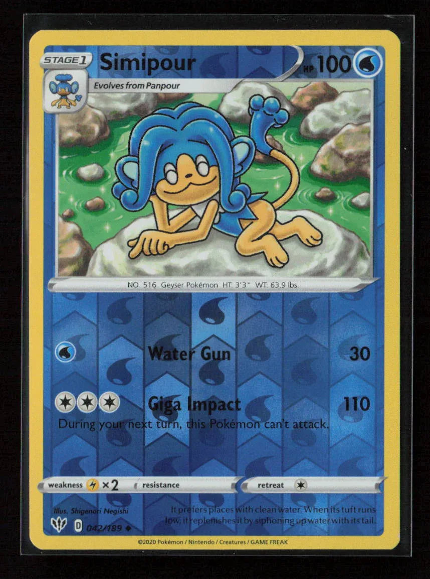 Simipour Uncommon SWSH03: Darkness Ablaze 042/189 NM - Kang's Collectibles