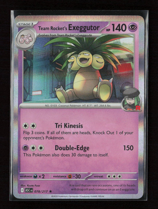 Team Rocket's Exeggutor Rare ME: Ascended Heroes 078/217 NM