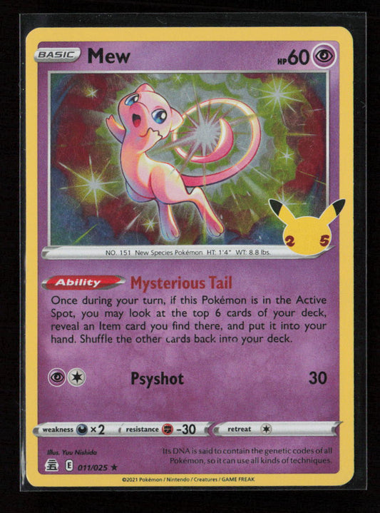 Mew Holo Rare Celebrations 011/025 NM