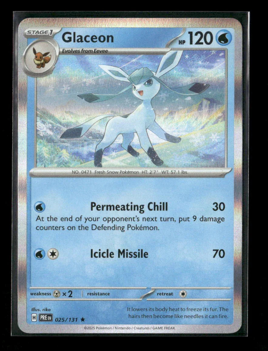 Glaceon Rare SV: Prismatic Evolutions 025/131 NM - Kang's Collectibles