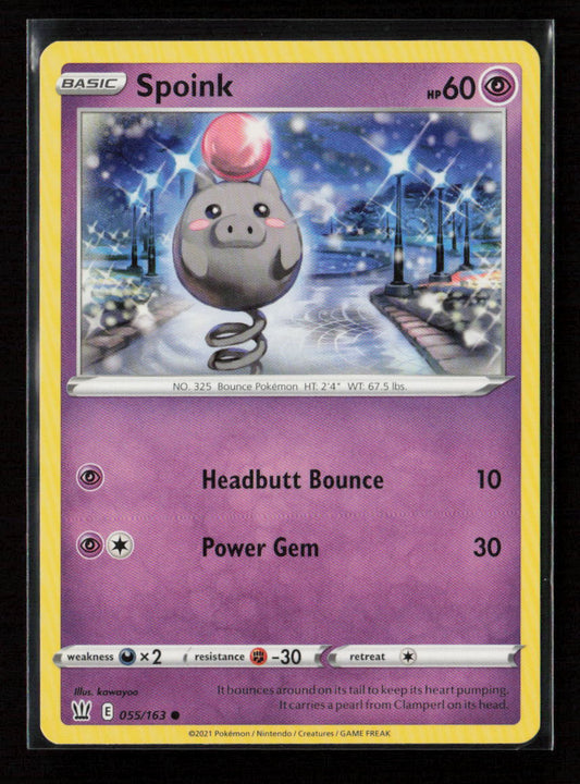 Spoink Common SWSH05: Battle Styles 055/163 LP