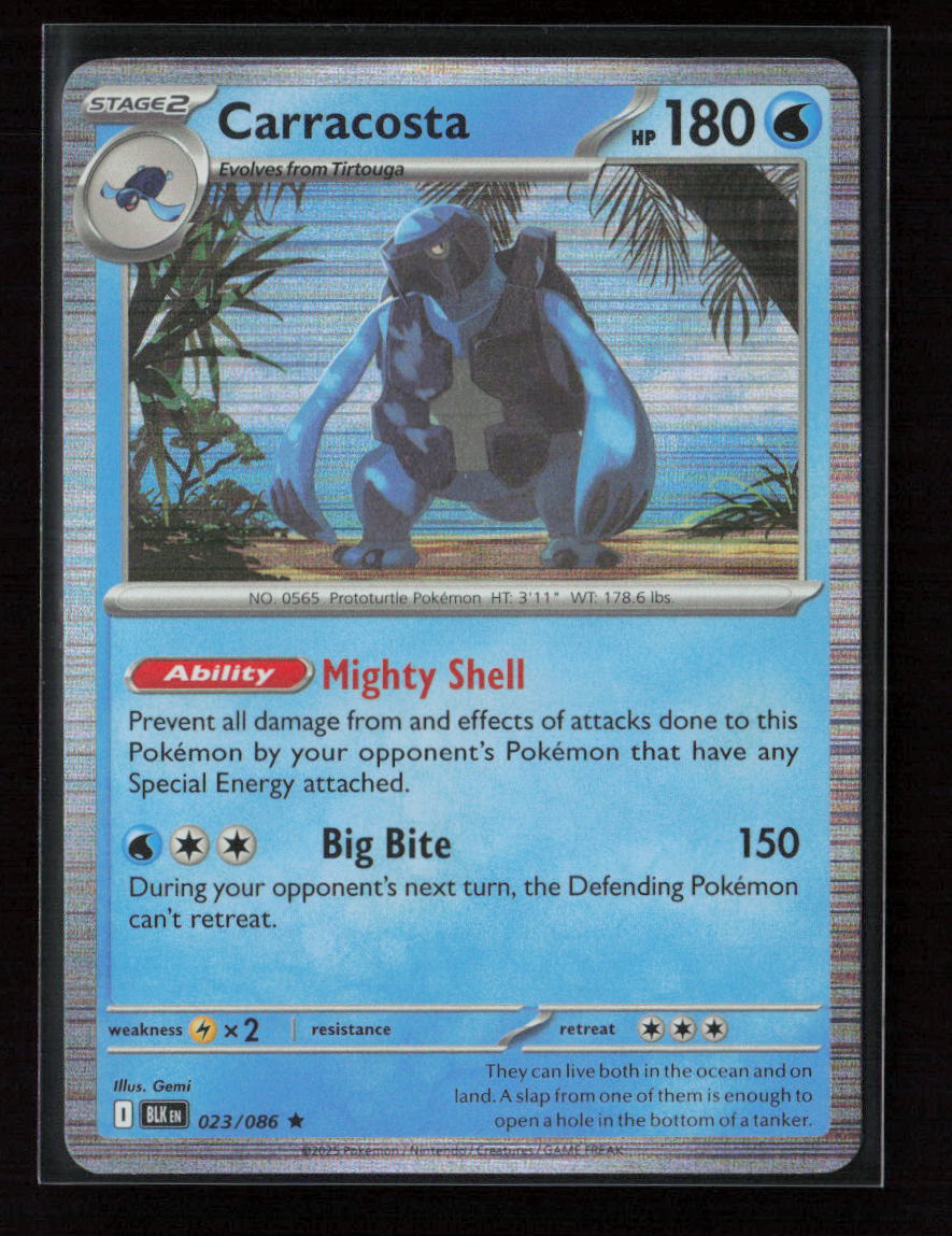 Carracosta Rare SV: Black Bolt 023/086 NM