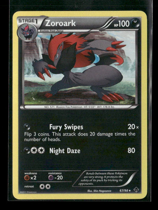 Zoroark Holo Rare Emerging Powers 67/98 LP - Kang's Collectibles
