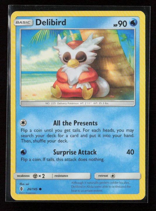 Delibird Common SM - Guardians Rising 26/145 NM - Kang's Collectibles