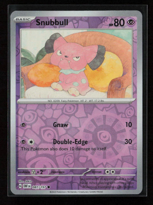 Snubbull Common SV03: Obsidian Flames 087/197 NM - Kang's Collectibles