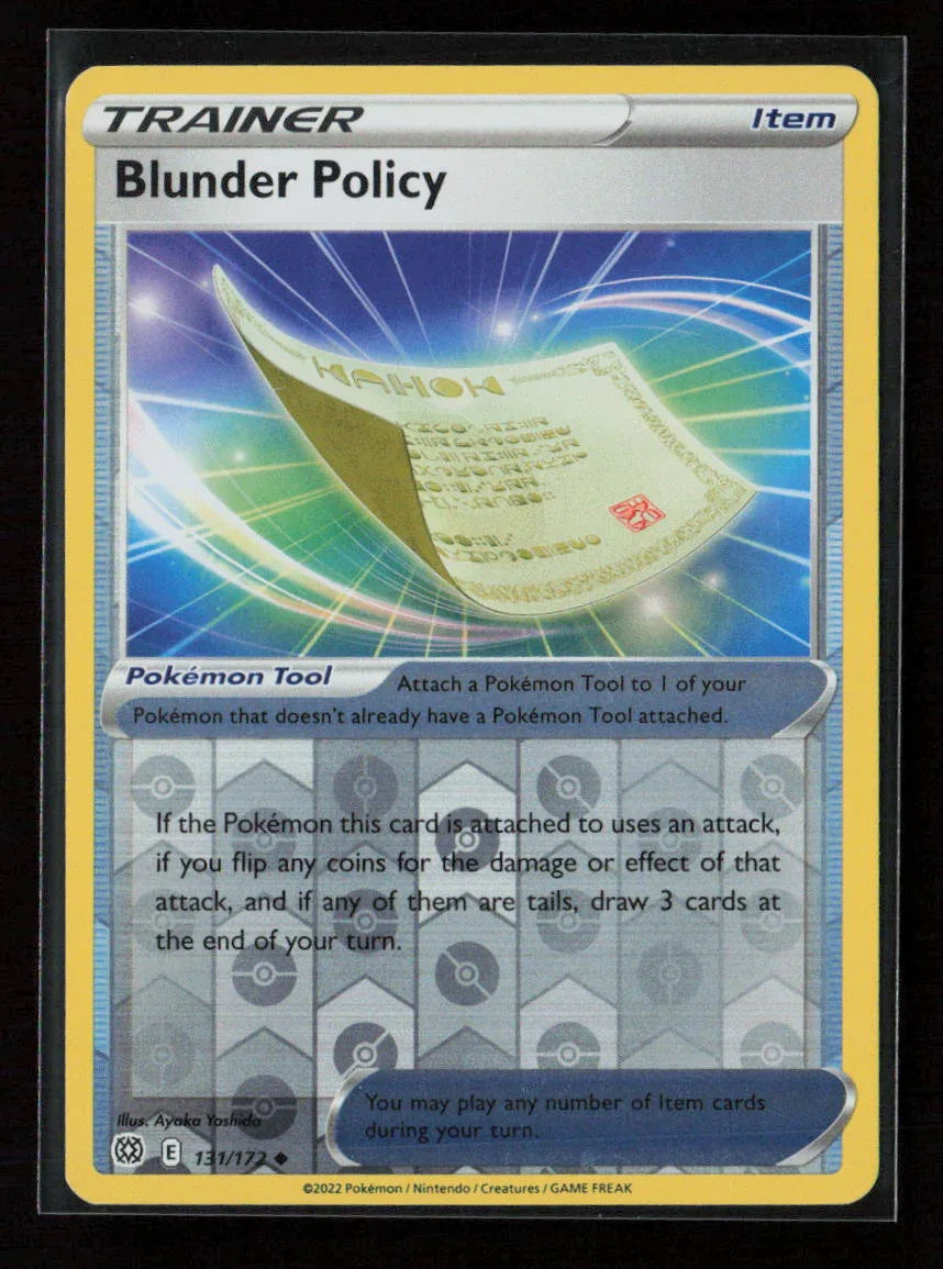 Blunder Policy Uncommon SWSH09: Brilliant Stars 131/172 LP - Kang's Collectibles