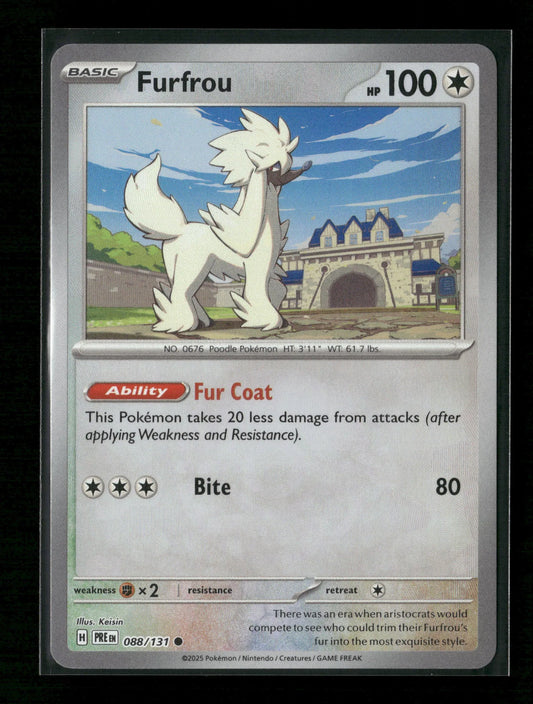 Furfrou (Poke Ball Pattern) Common SV: Prismatic Evolutions 088/131 NM - Kang's Collectibles
