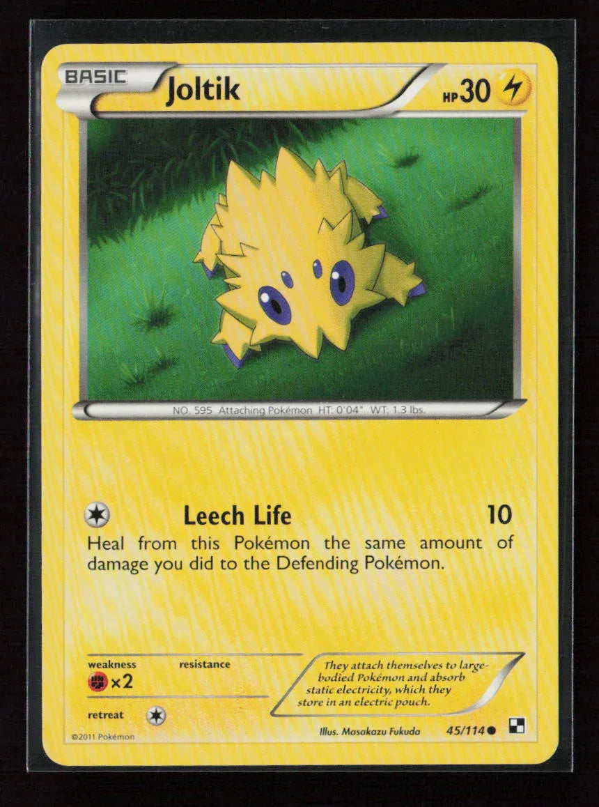 Joltik (45) Common Black and White 45/114 NM - Kang's Collectibles