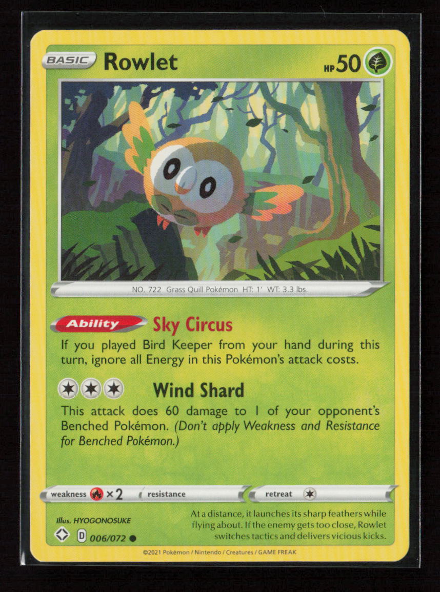 Rowlet Common Shining Fates 006/072 LP
