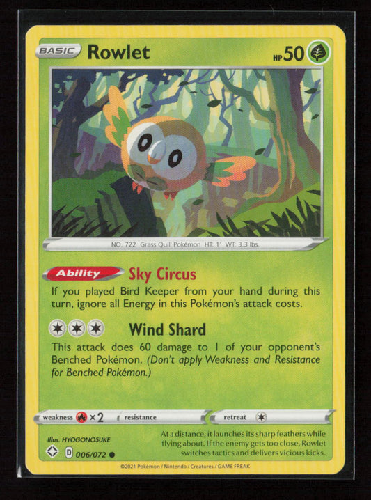 Rowlet Common Shining Fates 006/072 LP