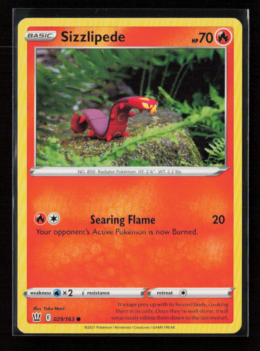 Sizzlipede Common SWSH05: Battle Styles 029/163 LP