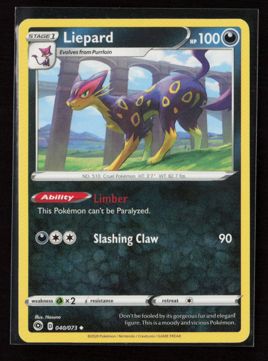Liepard Rare SWSH03: Darkness Ablaze 107/189 LP
