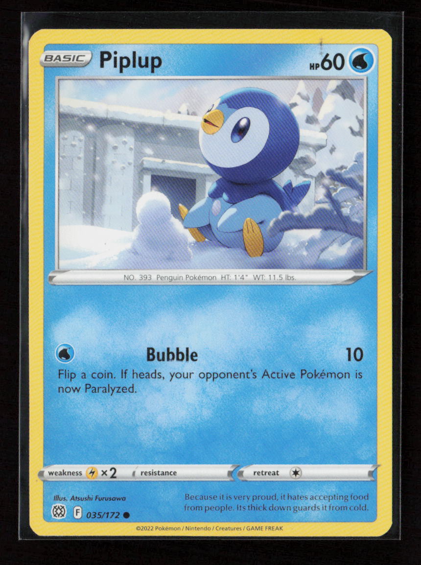 Piplup Common SWSH09: Brilliant Stars 035/172 LP