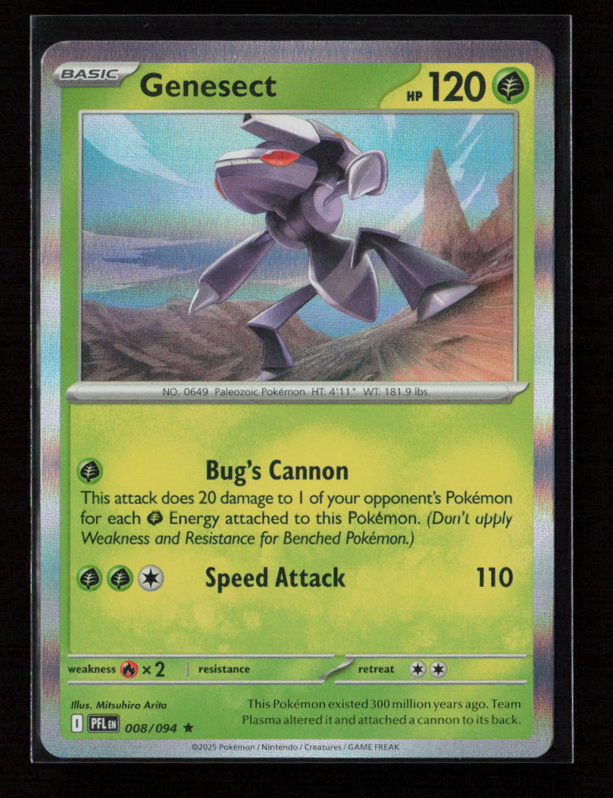 Genesect Rare ME02: Phantasmal Flames 008/094 NM