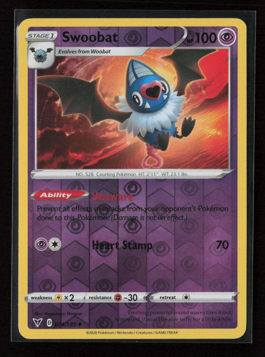 Swoobat Uncommon SWSH04: Vivid Voltage 074/185 NM