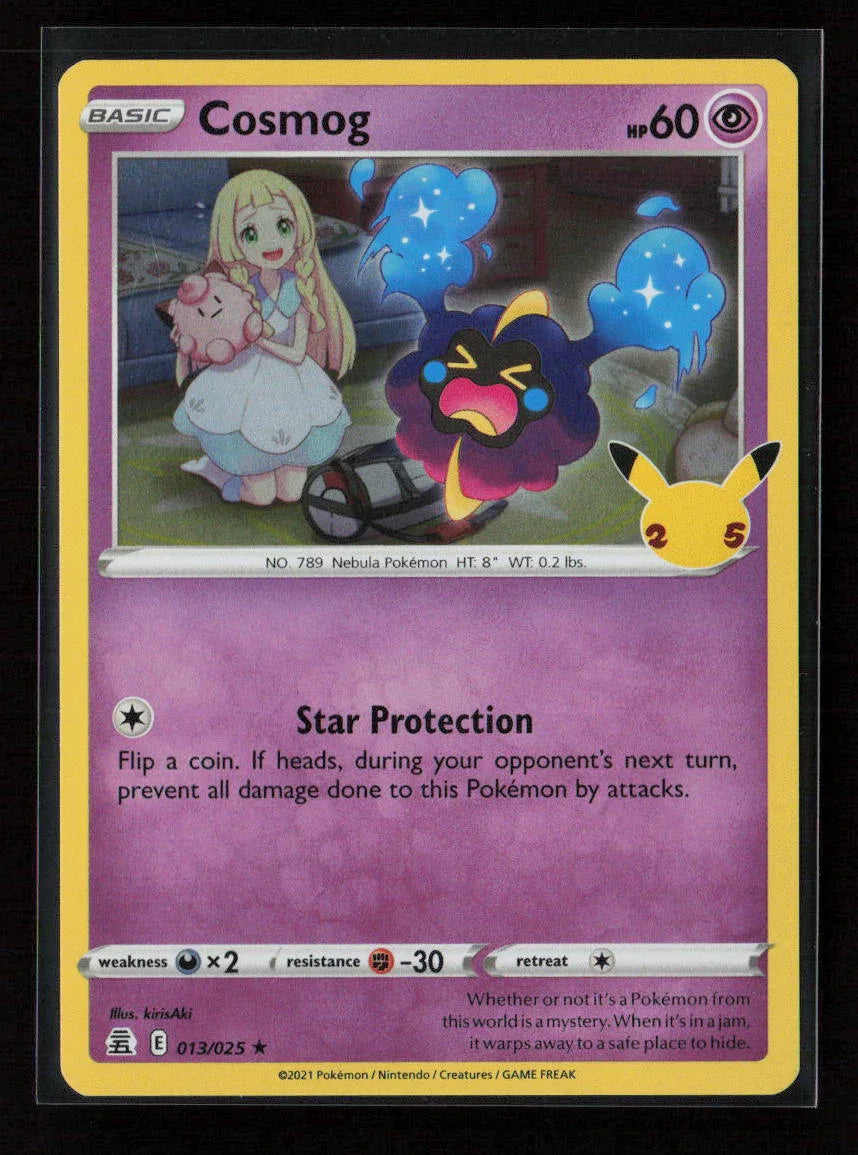 Cosmog Holo Rare Celebrations 013/025 NM - Kang's Collectibles