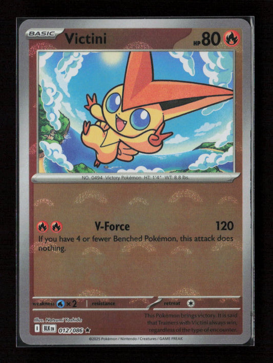 Victini (Poke Ball Pattern) Rare SV: Black Bolt 012/086 NM