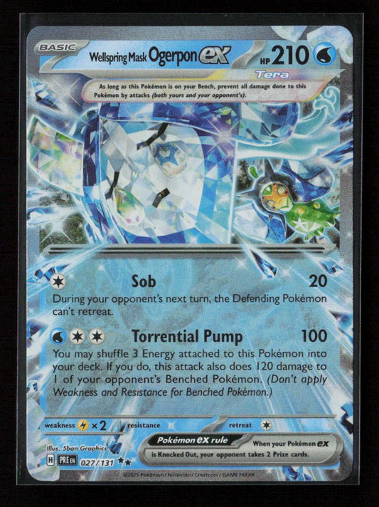 Wellspring Mask Ogerpon ex - Double Rare SV: Prismatic Evolutions 027/131 NM - Kang's Collectibles