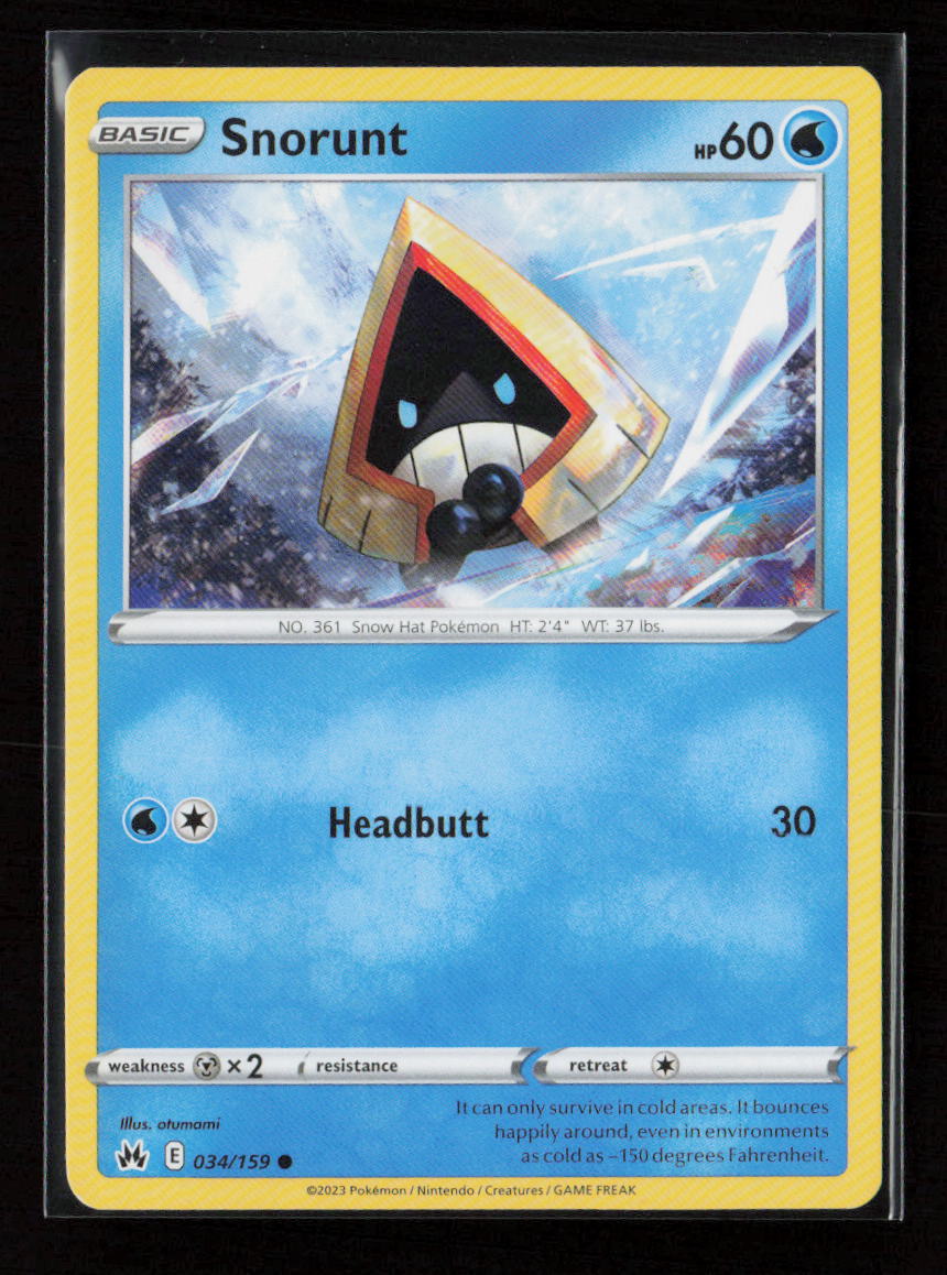 Snorunt Common SWSH: Crown Zenith 034/159 LP