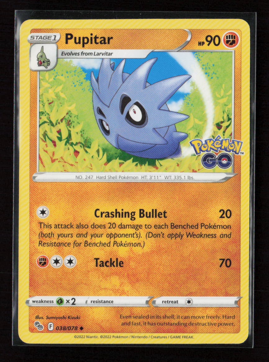 Pupitar Uncommon Pokemon GO 038/078 LP