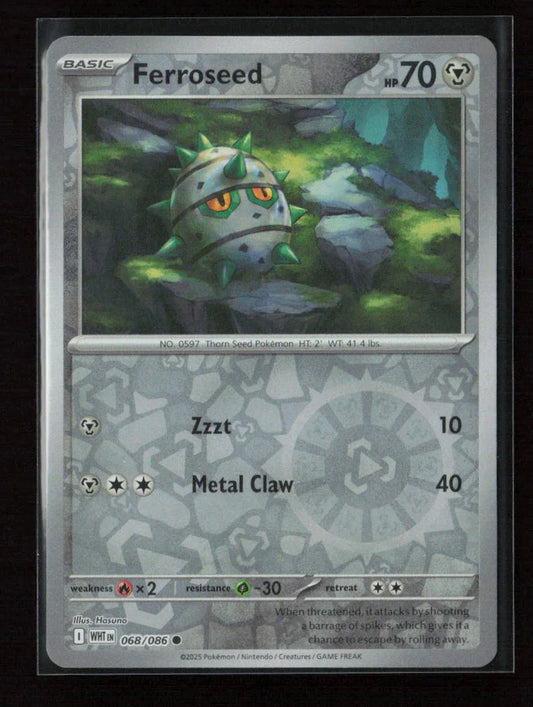 Ferroseed Common SV: White Flare 068/086 NM - Kang's Collectibles