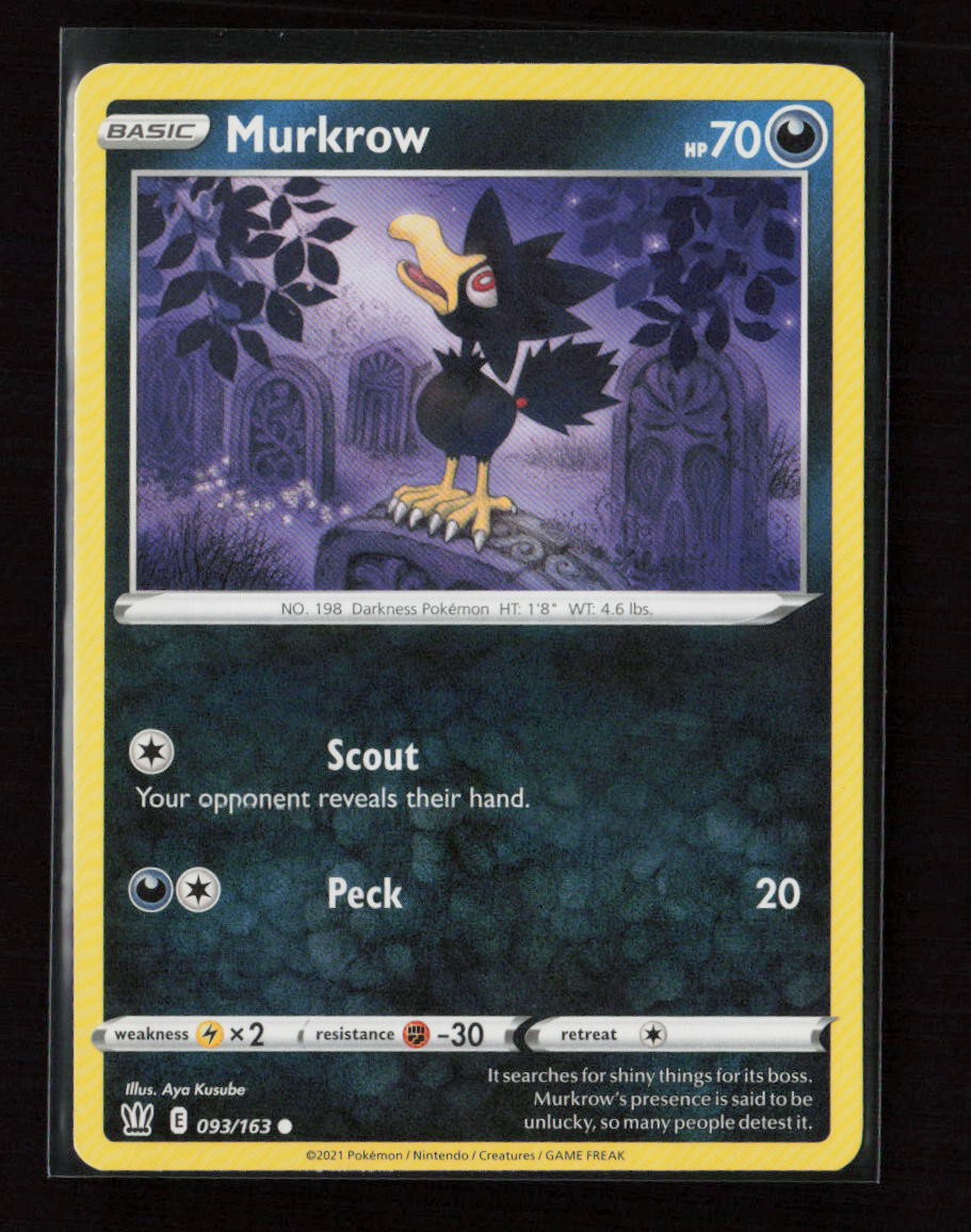 Murkrow Common SWSH05: Battle Styles 093/163 LP