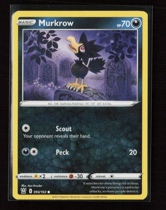 Murkrow Common SWSH05: Battle Styles 093/163 LP