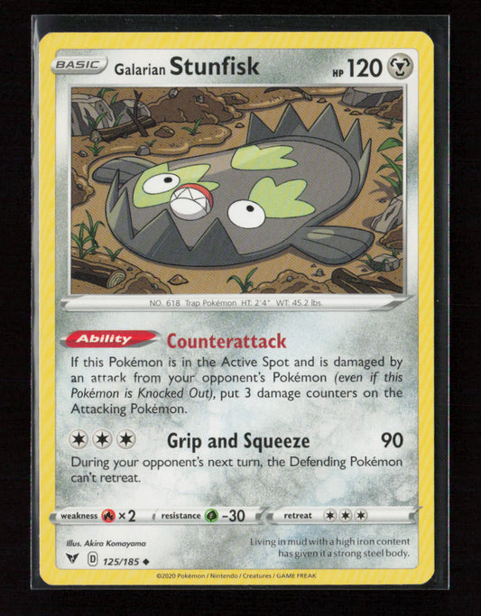 Galarian Stunfisk Uncommon SWSH04: Vivid Voltage 125/185 LP