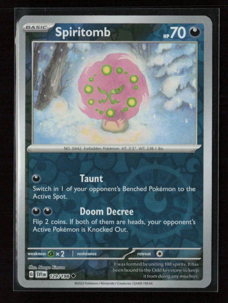 Spiritomb Uncommon SV01: Scarlet & Violet Base Set 129/198 NM - Kang's Collectibles