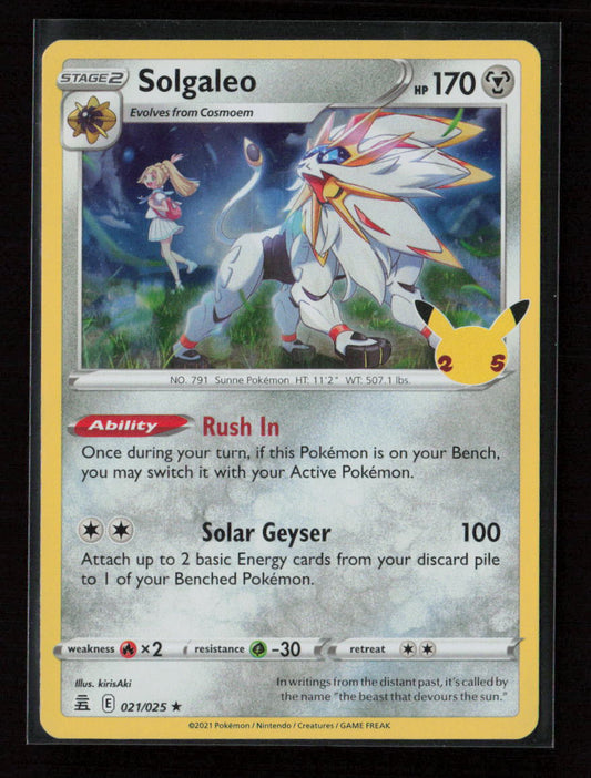 Solgaleo Holo Rare Celebrations 021/025 LP