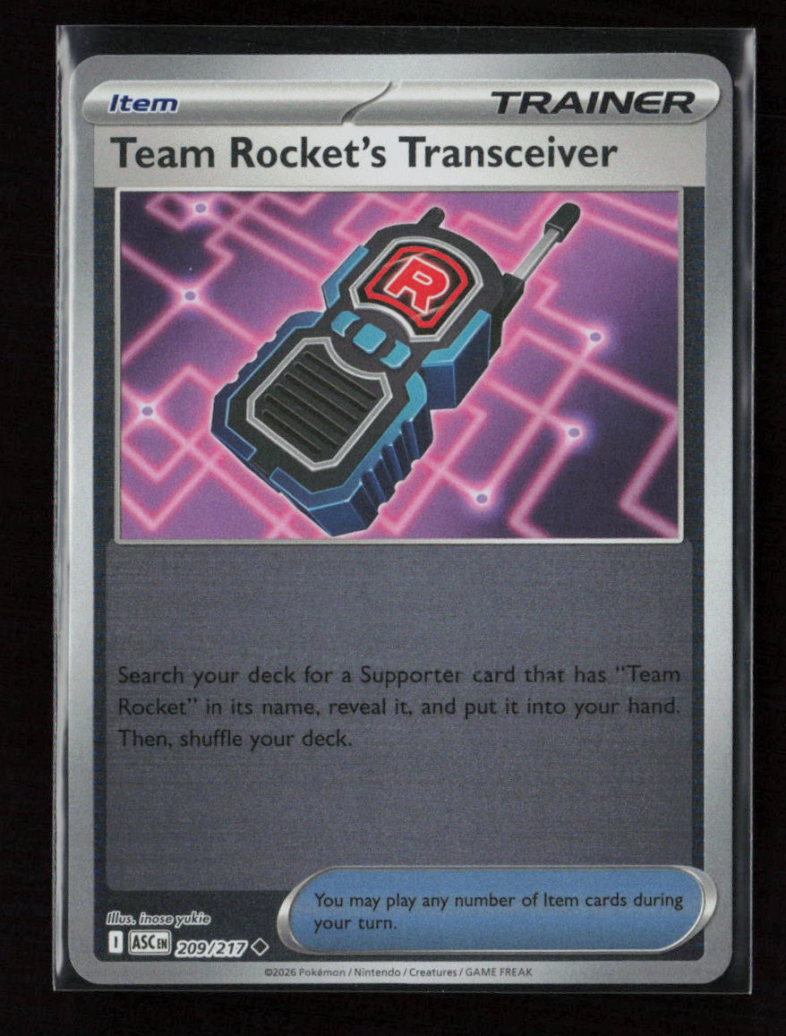 Team Rocket's Transceiver - Uncommon ME: Ascended Heroes 209/217 NM