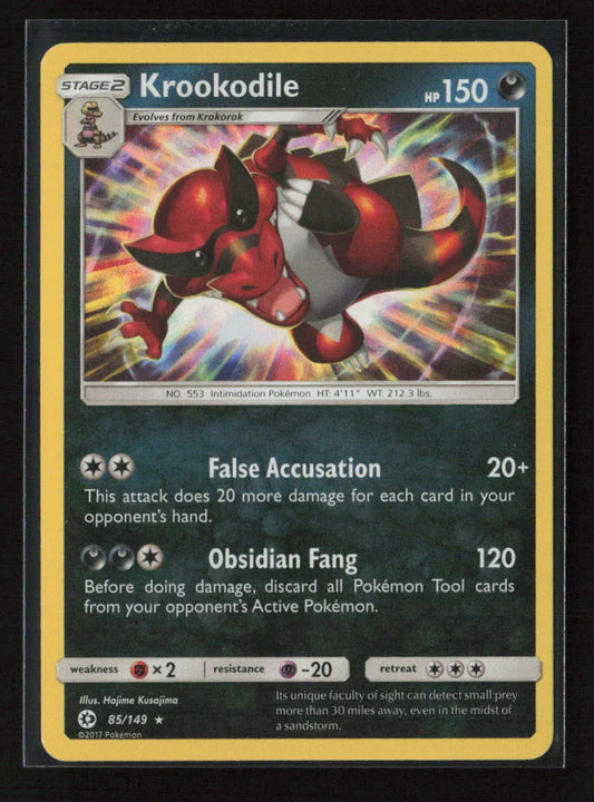 Krookodile Holo Rare SM Base Set 85/149 NM - Kang's Collectibles