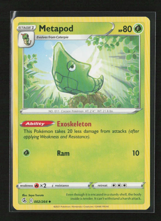 Metapod Uncommon SWSH08: Fusion Strike 002/264 NM - Kang's Collectibles