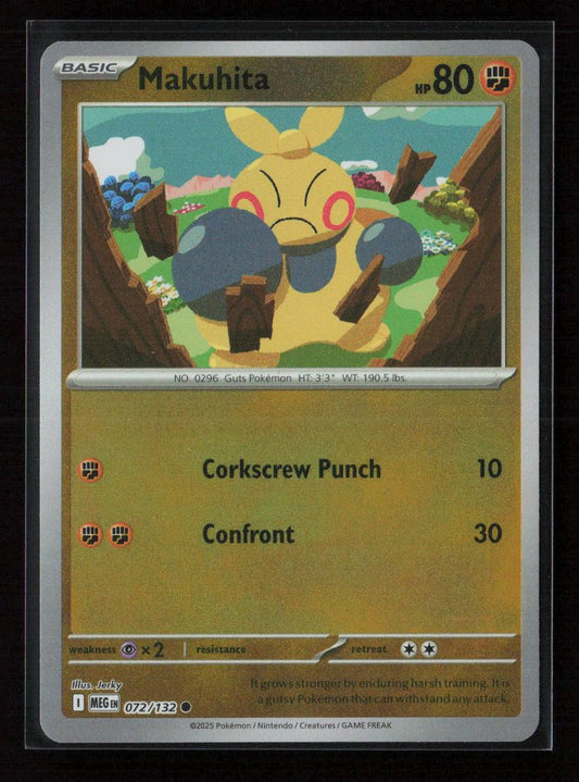 Makuhita Common ME01: Mega Evolution 072/132 NM - Kang's Collectibles