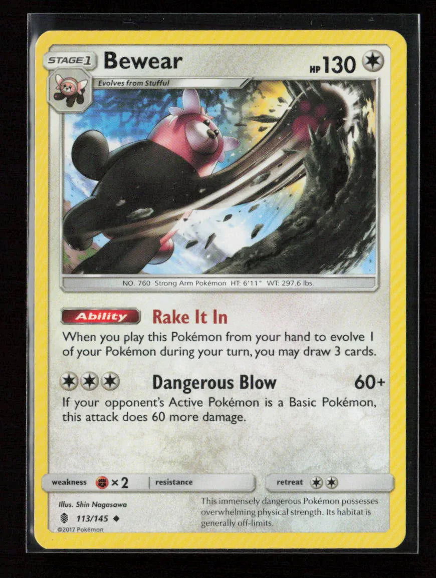 Bewear Uncommon SM - Guardians Rising 113/145 LP - Kang's Collectibles