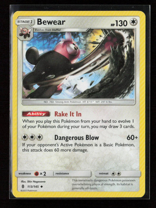 Bewear Uncommon SM - Guardians Rising 113/145 LP - Kang's Collectibles