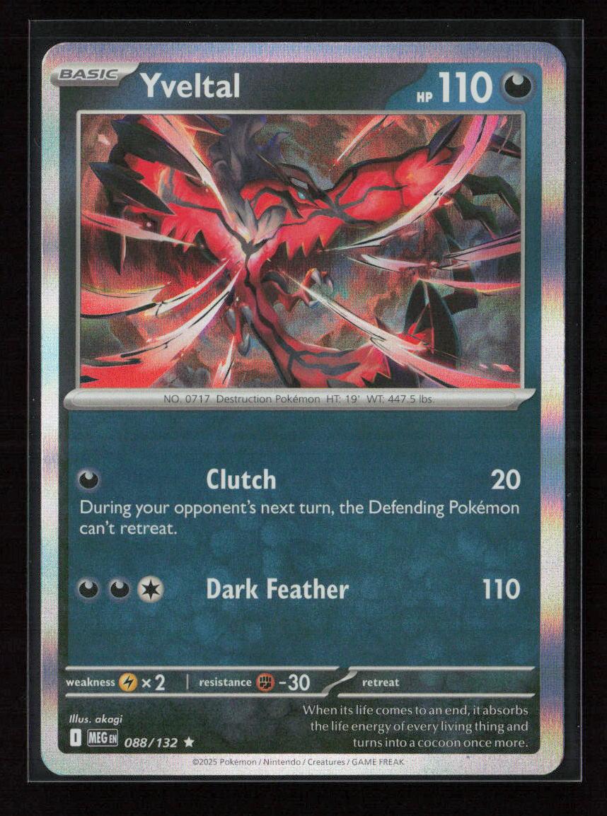 Yveltal Rare ME01: Mega Evolution 088/132 NM - Kang's Collectibles