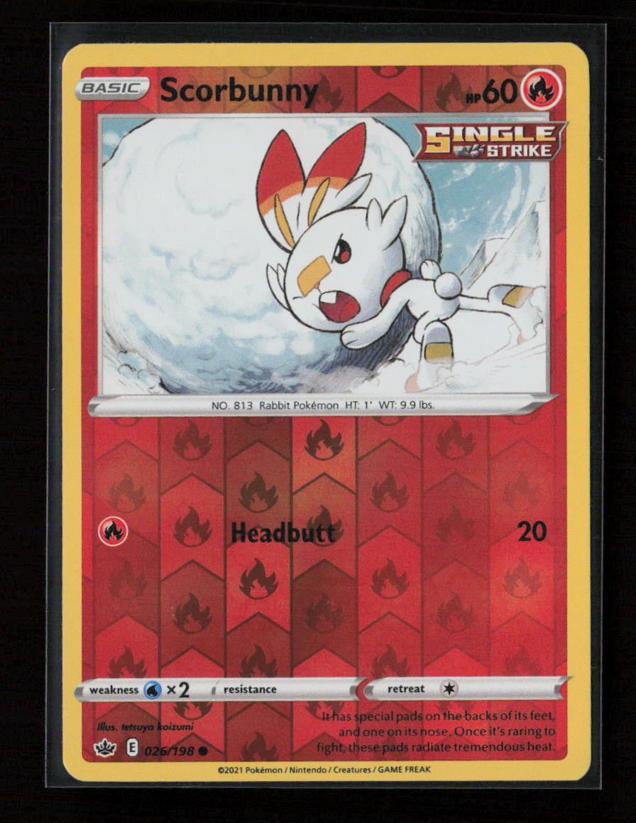 Scorbunny Common SWSH06: Chilling Reign 026/198 NM