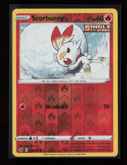 Scorbunny Common SWSH06: Chilling Reign 026/198 NM