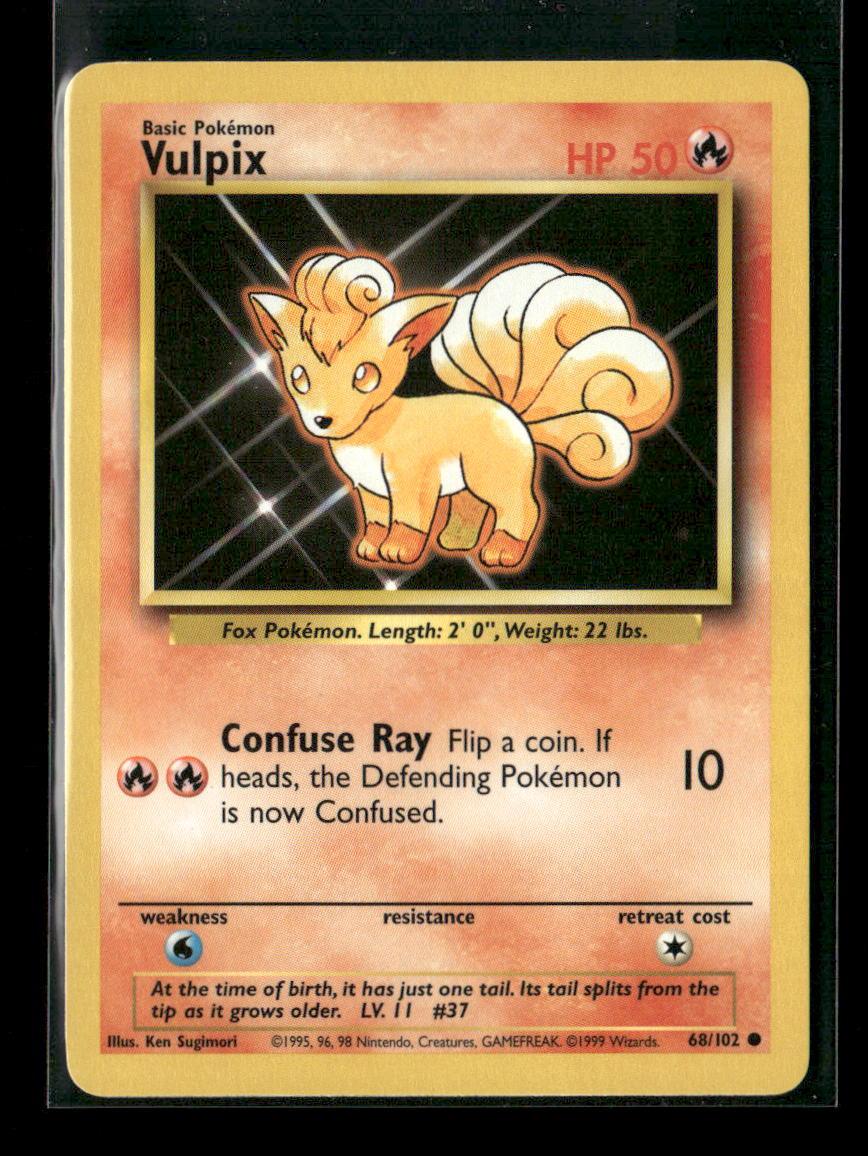 Vulpix Common Base Set 068/102 LP - Kang's Collectibles