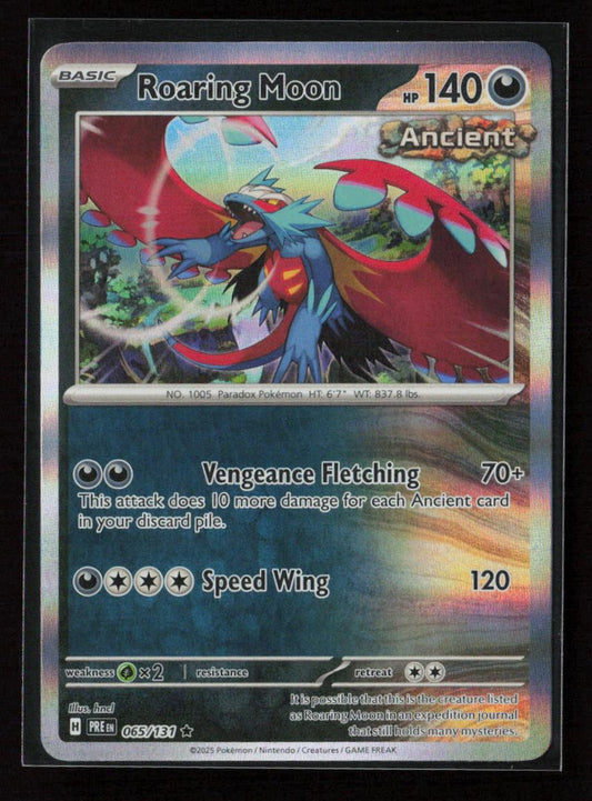 Roaring Moon (Poke Ball Pattern) Rare SV: Prismatic Evolutions 065/131 NM - Kang's Collectibles