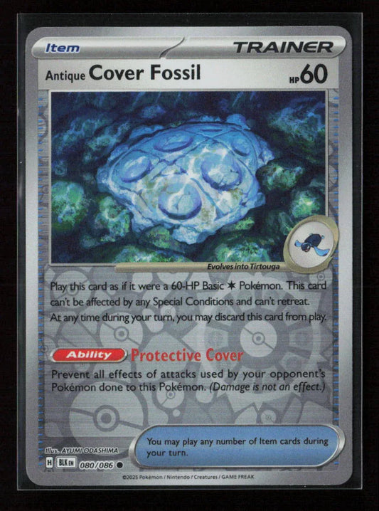 Antique Cover Fossil Common SV: Black Bolt 080/086 NM - Kang's Collectibles