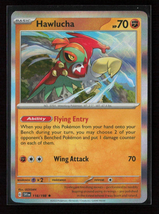 Hawlucha Rare SV01: Scarlet & Violet Base Set 118/198 NM - Kang's Collectibles