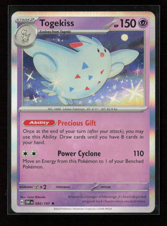 Togekiss Rare SV03: Obsidian Flames 085/197 NM - Kang's Collectibles