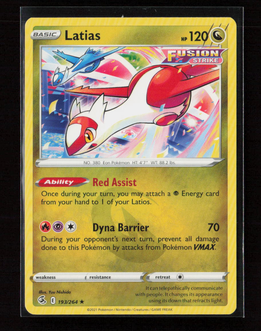 Latias Rare SWSH08: Fusion Strike 193/264 LP