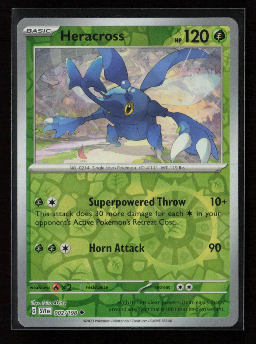 Heracross Uncommon SV01: Scarlet & Violet Base Set 002/198 NM - Kang's Collectibles