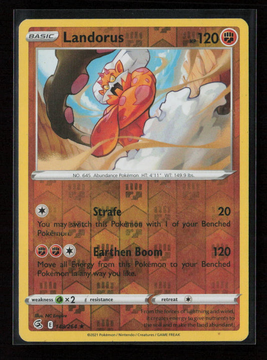 Landorus Holo Rare SWSH08: Fusion Strike 148/264 NM